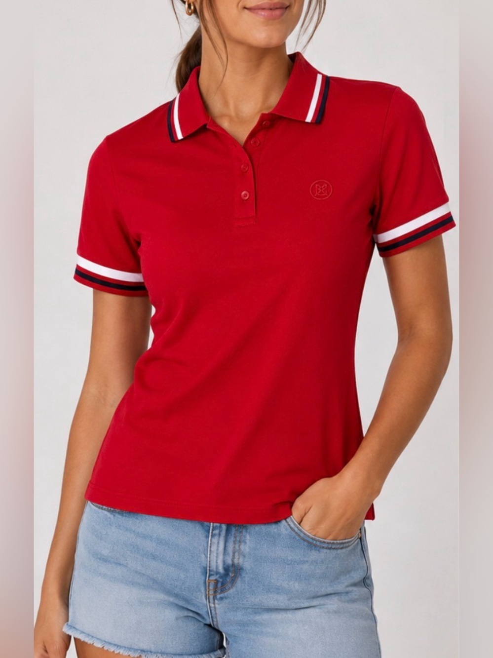 G/FORE Women’s Red Golf Polo Shirt – Size XS